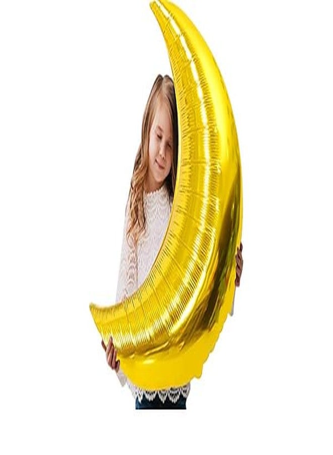 SOI Moon Star Balloons For Decoration | Balloons For Decoration | Party Balloons For Decoration | Moon Foil Balloons For Decoration (Moon Balloons For Decoration) - Image 2